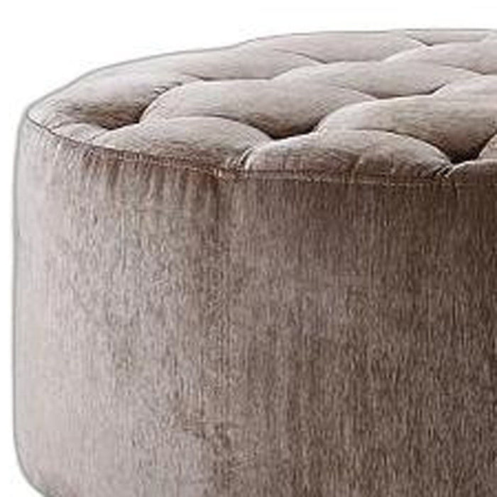 Velvet Footstool Ottoman - Purple