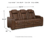 Backtrack - Chocolate - Pwr Rec Sofa With Adj Headrest - Simple Home Plus