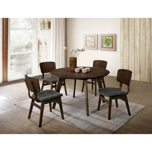 Shayna - Round Table - Walnut / Gray - Simple Home Plus