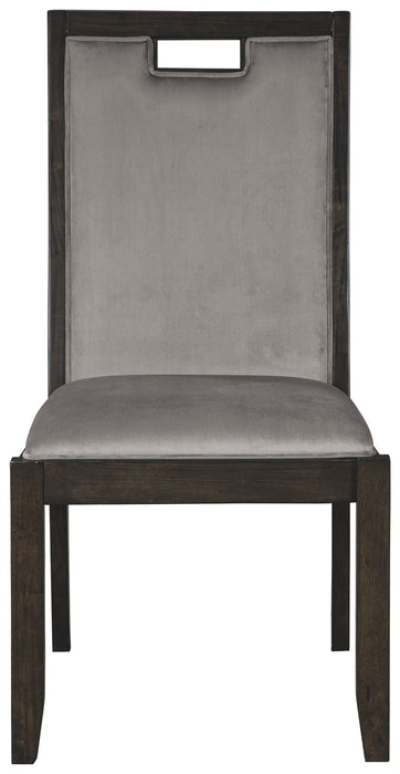 Hyndell - Gray / Dark Brown - Dining Uph Side Chair (Set of 2) - Simple Home Plus