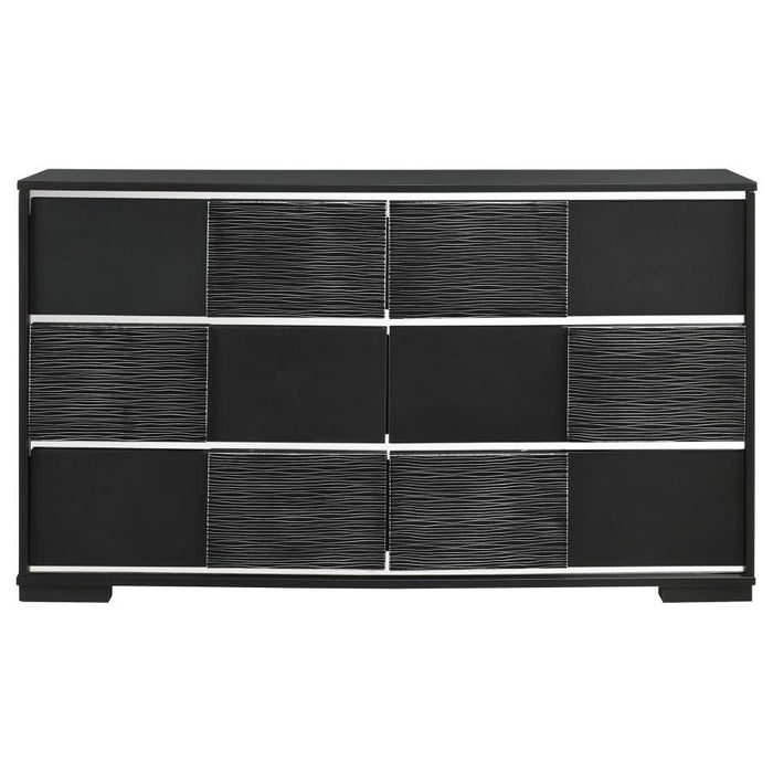 Blacktoft - 6-Drawer Dresser - Black - Simple Home Plus