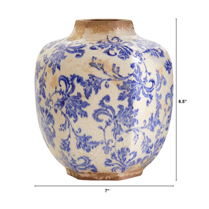 8.5" Nautical Ceramic Decorative Vase