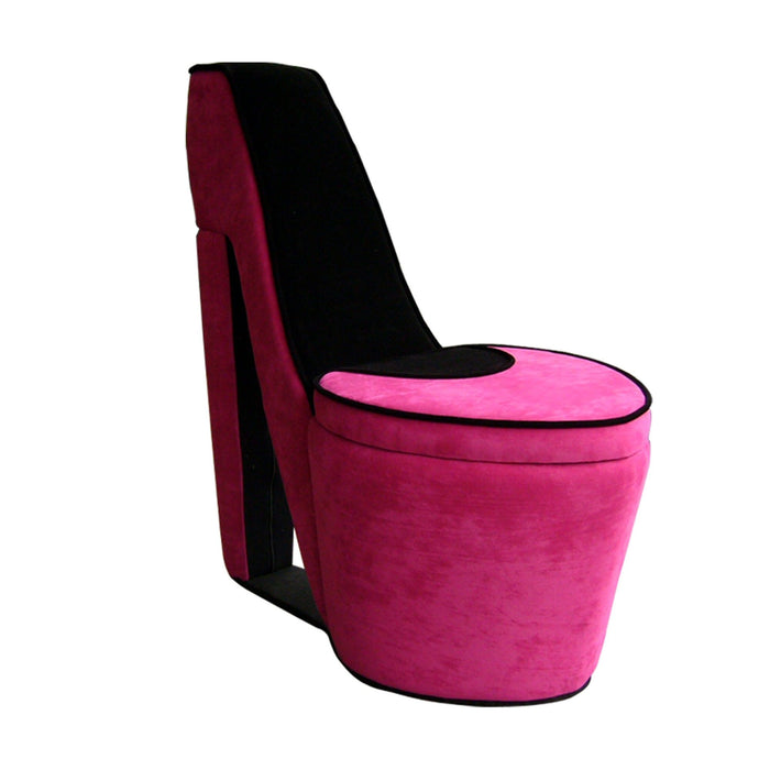 Faux Suede Side Chair - Pink