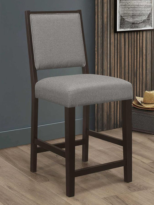 Bedford - Upholstered Open Back Bar Stools With Footrest (Set of 2) - Simple Home Plus