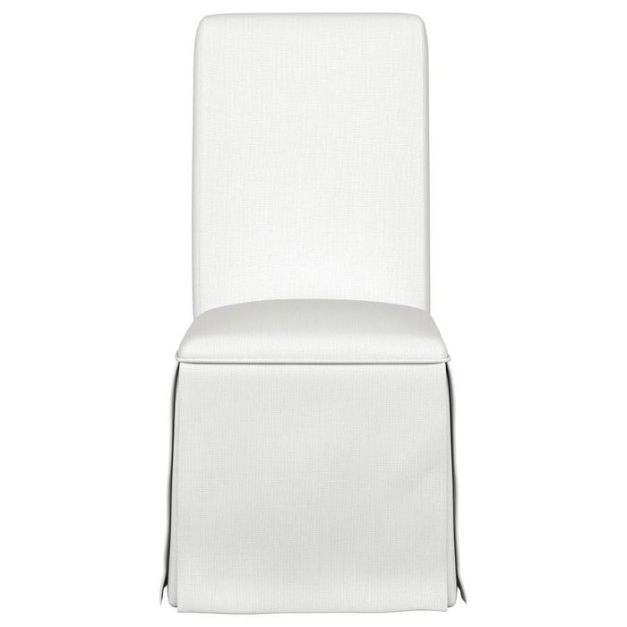 Shawna - Upholstered Skirted Parson Dining Side Chair (Set of 2) - White