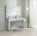 Umbridge - Upholstered Square Padded Cushion Vanity Stool - Gray - Simple Home Plus