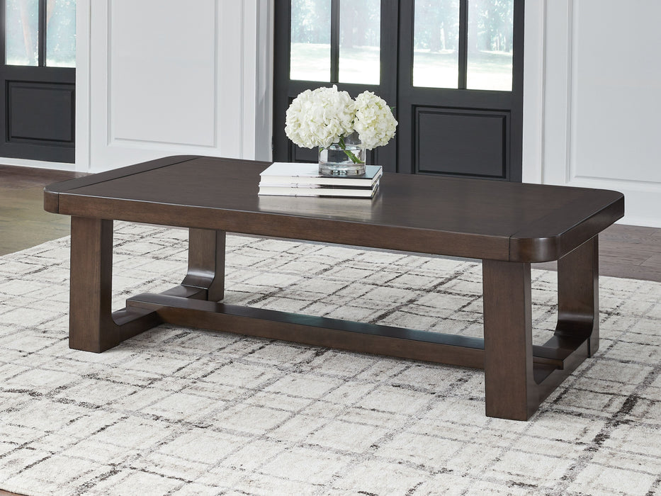 Breckington - Dark Brown - Rectangular Cocktail Table