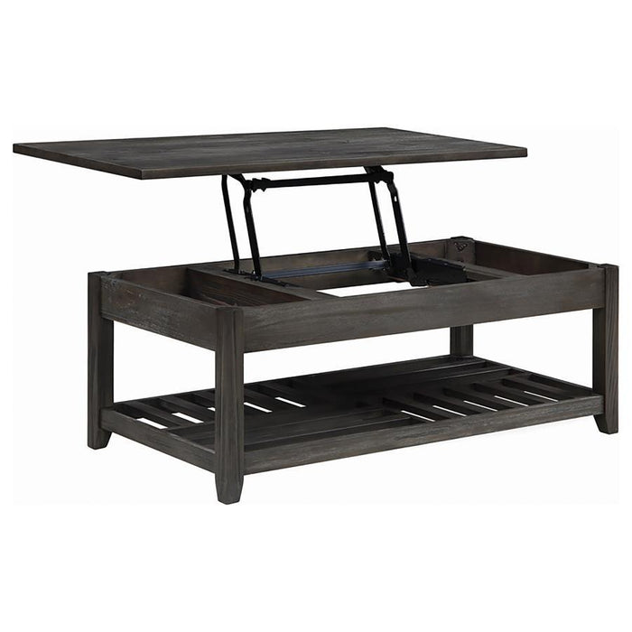 Cliffview - Lift Top Coffee Table With Storage - Cavities Gray - Simple Home Plus