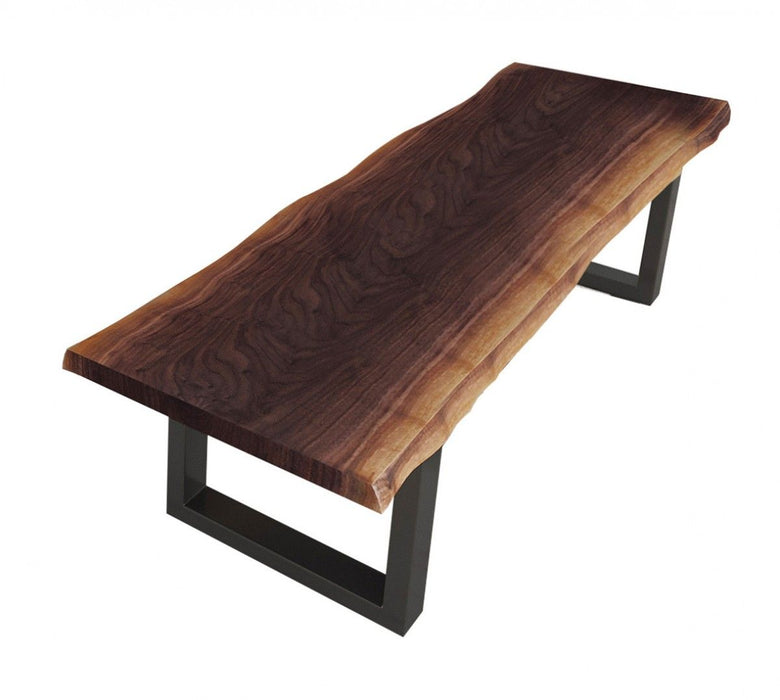 Solid Wooden, Dining Bench - Brown / Black