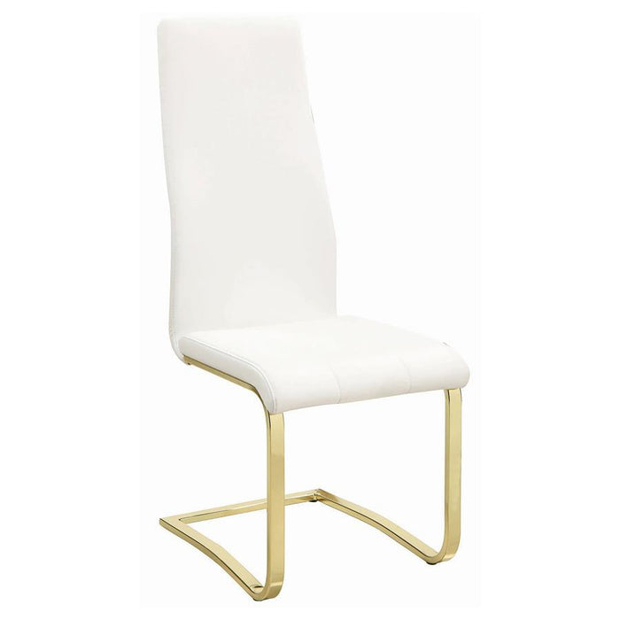 Montclair - Side Chairs (Set of 4) - White And Rustic Brass - Simple Home Plus