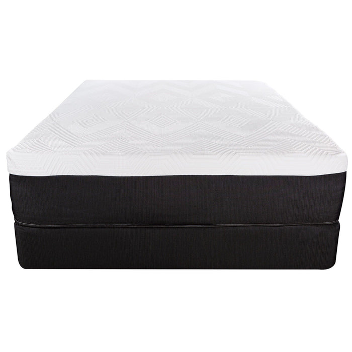 13" Twin Long Lux Memory Foam And Wrapped Coil Mattress - White / Black