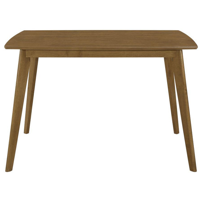 Kersey - Dining Table With Angled Legs - Chestnut - Simple Home Plus