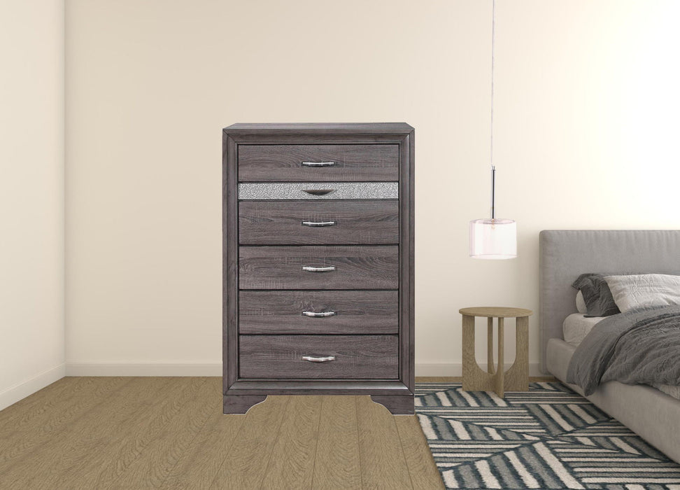 Six Drawer Chest - Dark Gray