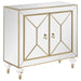 Lupin - 2-Door Accent Cabinet - Mirror And Champagne - Simple Home Plus