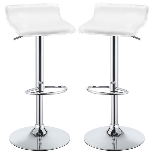 Bidwell - 29″ Upholstered Backless Adjustable Bar Stools (Set of 2) - Simple Home Plus