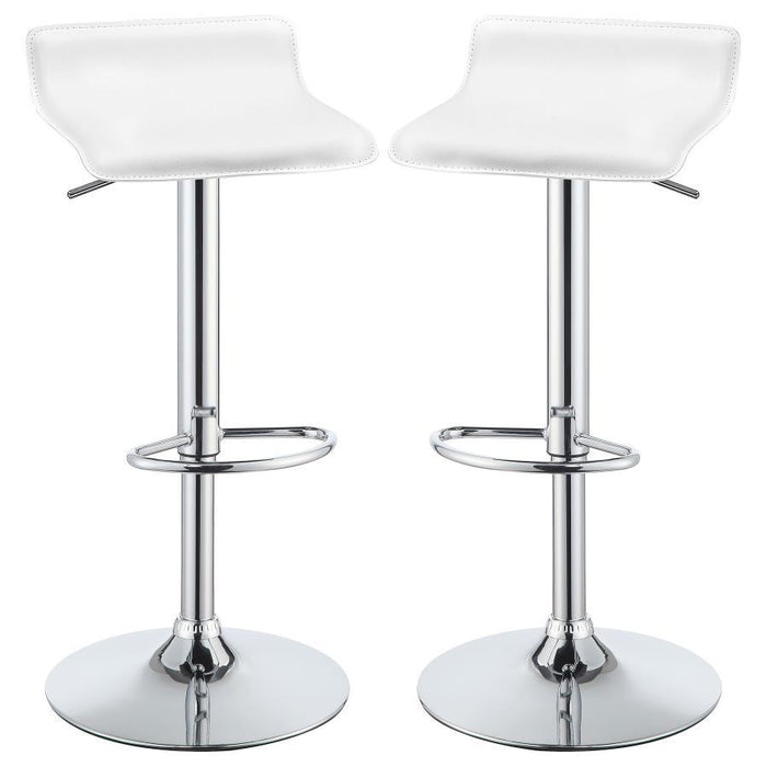 Bidwell - 29″ Upholstered Backless Adjustable Bar Stools (Set of 2) - Simple Home Plus