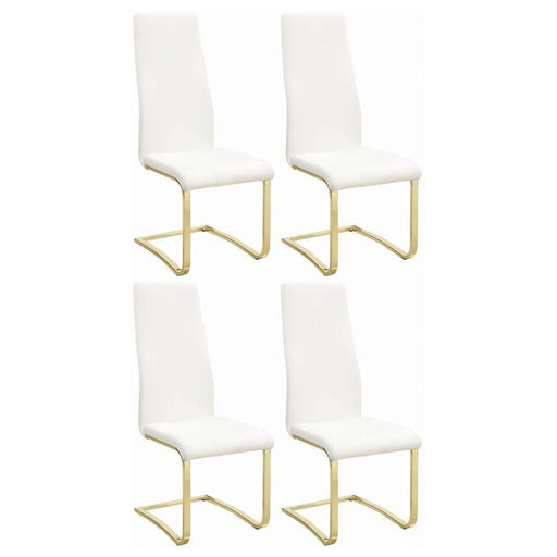 Montclair - Side Chairs (Set of 4) - White And Rustic Brass - Simple Home Plus