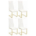 Montclair - Side Chairs (Set of 4) - White And Rustic Brass - Simple Home Plus