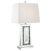 Ayelet - Table Lamp With Square Shade - White And Mirror - Simple Home Plus