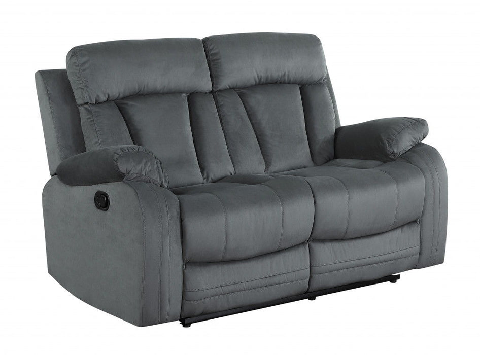 Modern Fabric Loveseat - Gray