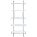 Hartford - Glass Shelf Bookcase - Chrome - Simple Home Plus