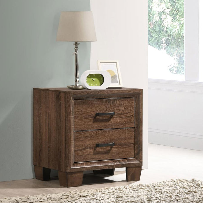 Brandon - 2-Drawer Nightstand - Medium Warm Brown - Simple Home Plus