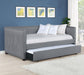 Brodie - Upholstered Twin Daybed With Trundle - Gray - Simple Home Plus