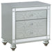 Gunnison - 2-Drawer Nightstand - Silver Metallic - Simple Home Plus