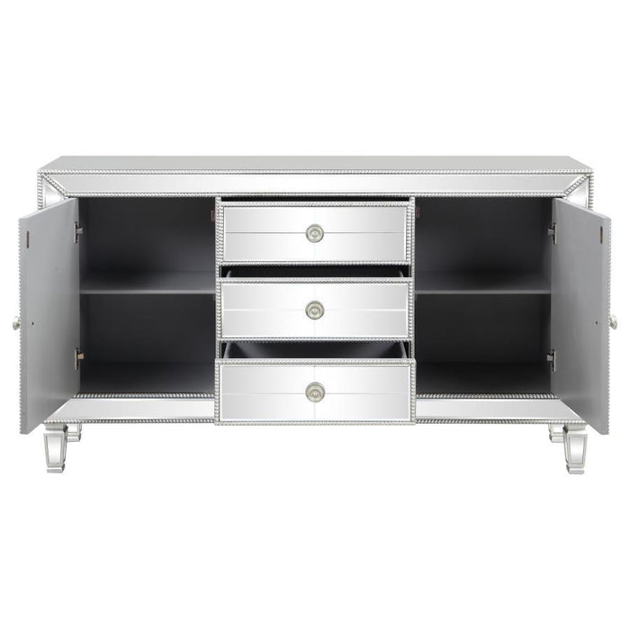 Leticia - 3-Drawer Accent Cabinet - Silver - Simple Home Plus