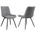 Diggs - Upholstered Tufted Swivel Dining Chairs (Set of 2) - Gray And Gunmetal - Simple Home Plus