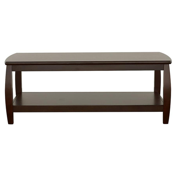 Dixon - Rectangular Coffee Table With Lower Shelf - Espresso - Simple Home Plus