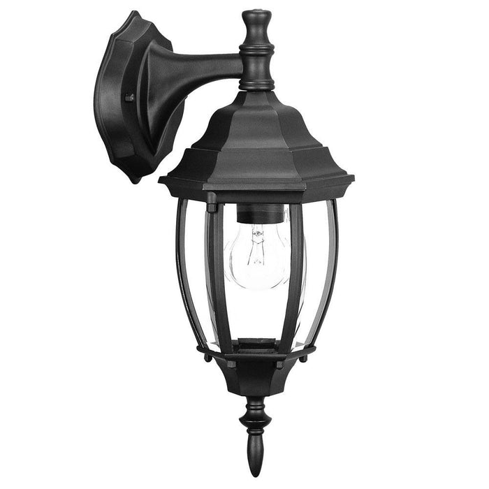 Hanging Globe Lantern Wall Light - Matte Black