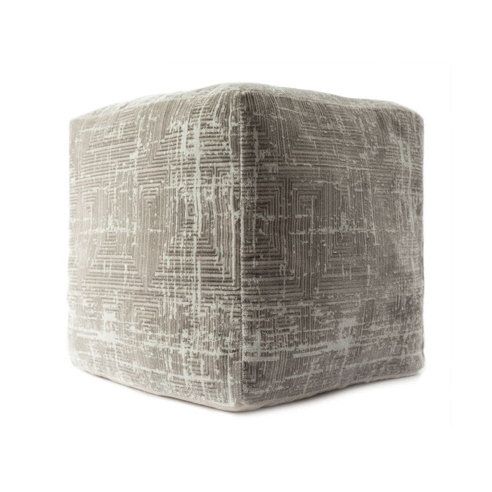 Polyester Blend Ottoman - Gray