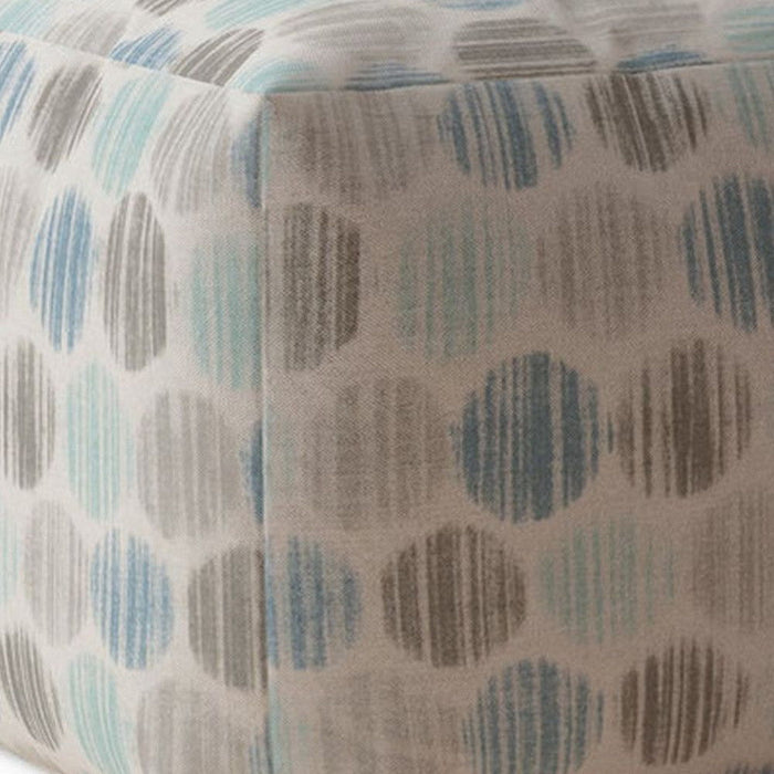 Cotton Polka Dots, Pouf Ottoman - Blue