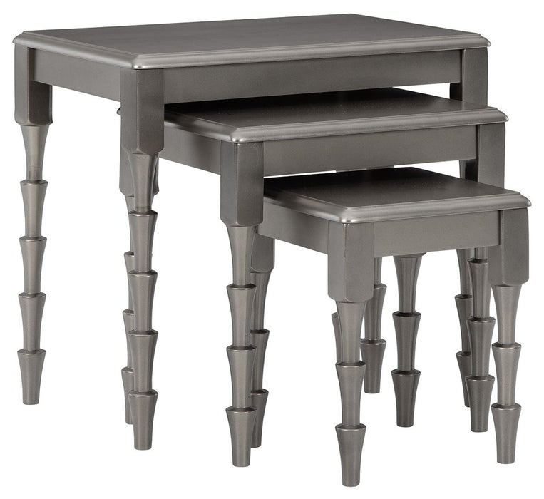 Larkendale - Metallic Gray - Accent Table Set (Set of 3) - Simple Home Plus