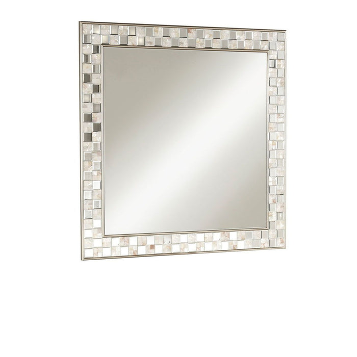 39" Square Accent Mirror - Silver