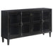 Sylvia - 4-Door Accent Cabinet - Black - Simple Home Plus