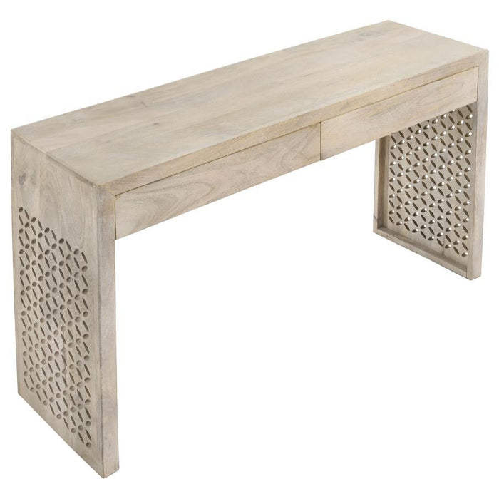 Rickman - Rectangular 2-Drawer Console Table - White Washed - Simple Home Plus