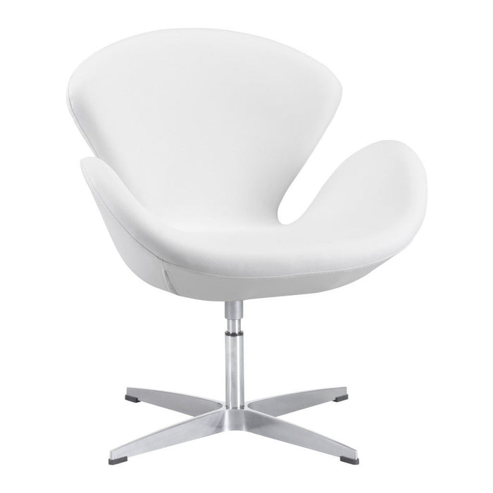 Scoop Swivel Chair - White