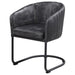 Banner - Upholstered Dining Chair - Anthracite And Matte Black - Simple Home Plus