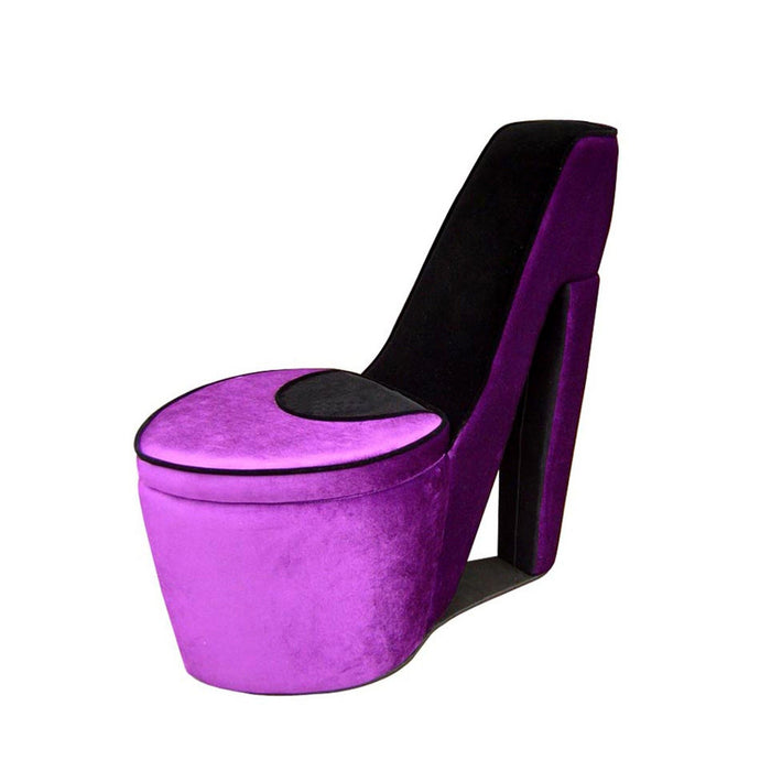 Faux Suede Side Chair - Purple