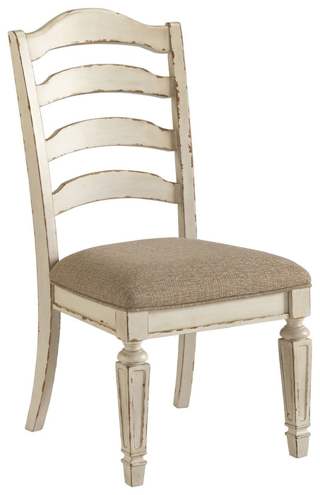 Realyn - Chipped White - Dining Uph Side Chair (Set of 2) - Ladderback - Simple Home Plus