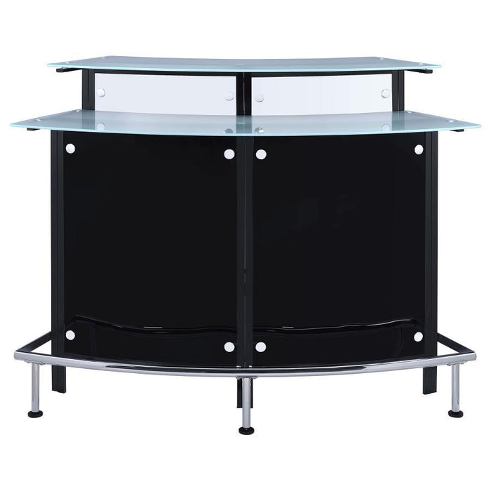 Keystone - Glass Top Bar Unit - Black - Simple Home Plus