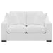 Ashlyn - Upholstered Sloped Arms Loveseat - White - Simple Home Plus