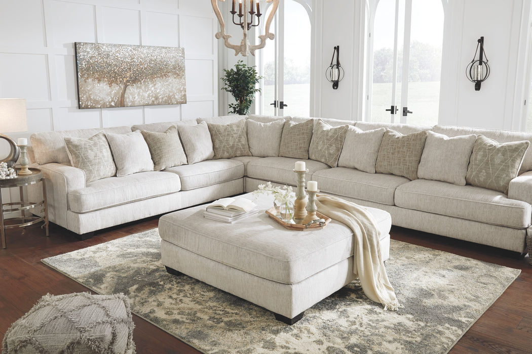 Rawcliffe - Parchment - Oversized Accent Ottoman - Simple Home Plus