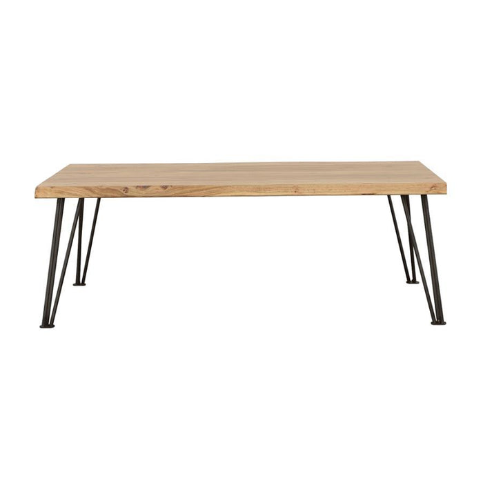 Zander - Coffee Table With Hairpin Leg - Natural And Matte Black - Simple Home Plus