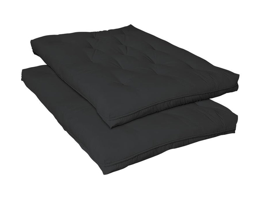 7.5" Deluxe Innerspring Futon Pad - Black - Simple Home Plus