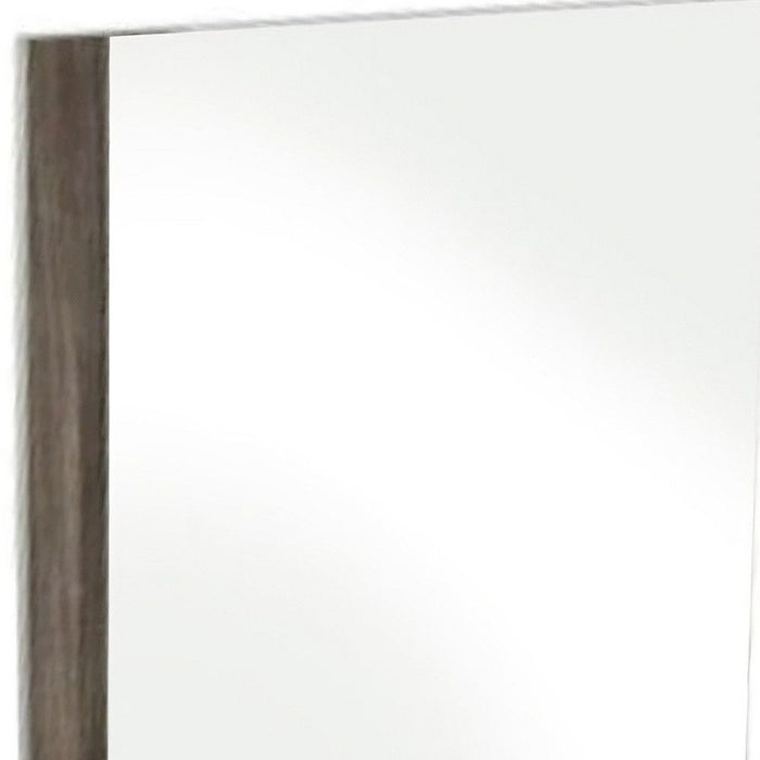 39" Veneer And Glass Mirror - Ebony