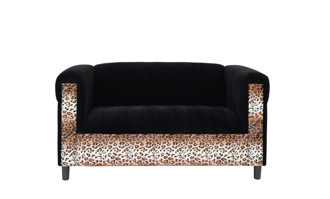 2 Piece Five Person Seating Set - Leopard / Black