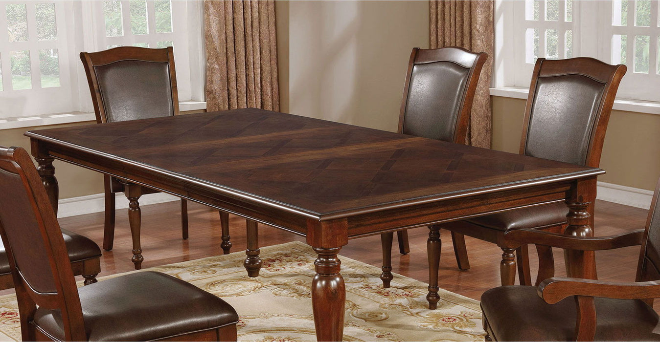 Sylvana - Dining Table - Brown Cherry / Espresso - Simple Home Plus